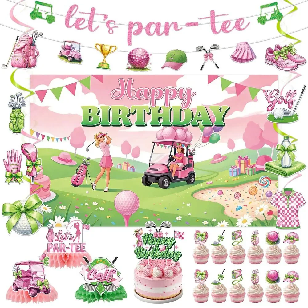 Golf Birthday Party Decorations - 39 Pcs Ladies Golf Themed Party Decorations